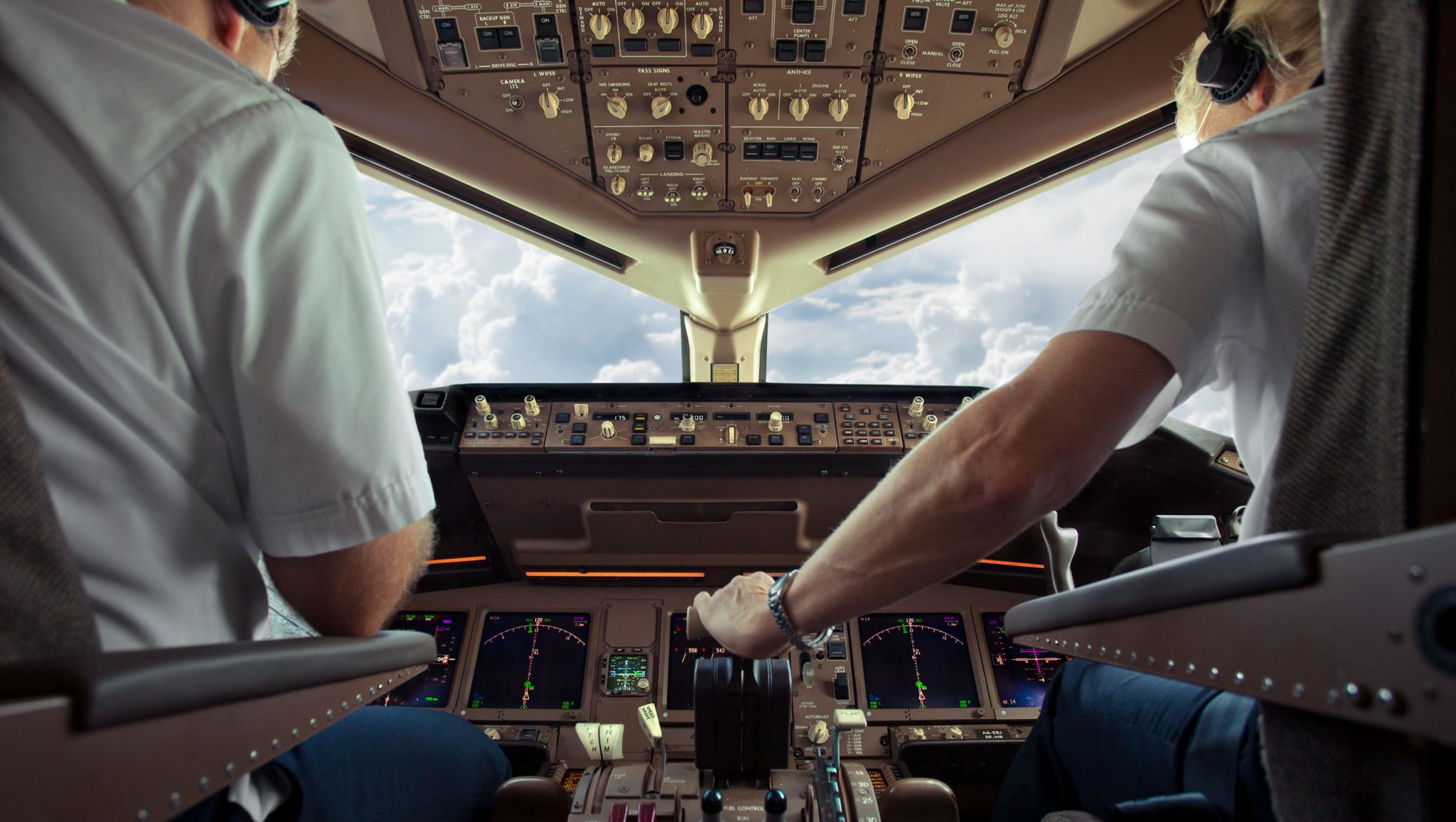 airplane cockpit