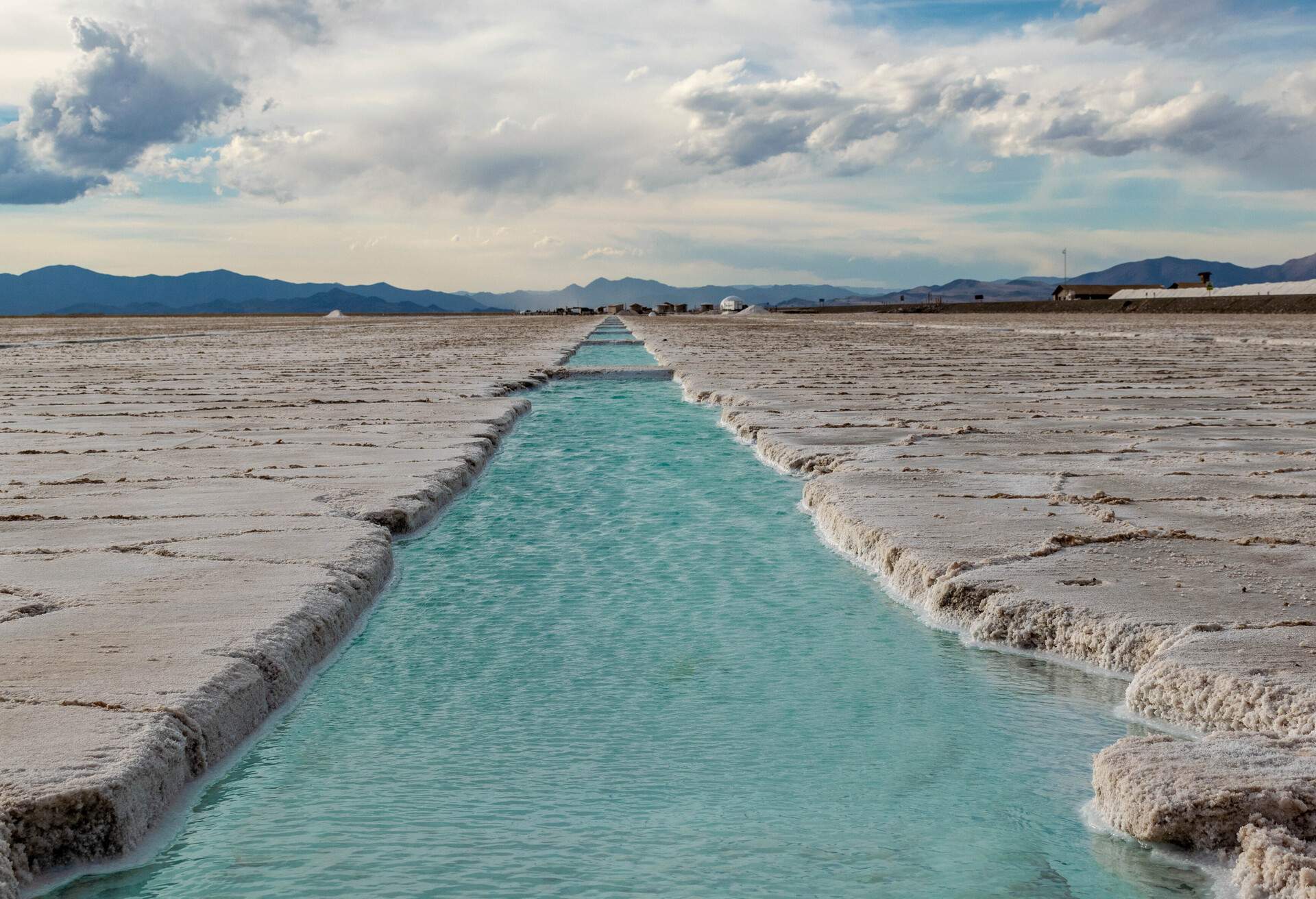 The Salinas Grandes is a large salt flat in central-northern Argentina, spanning the borders of four provinces, at an average altitude of 3,300 metres above sea level.