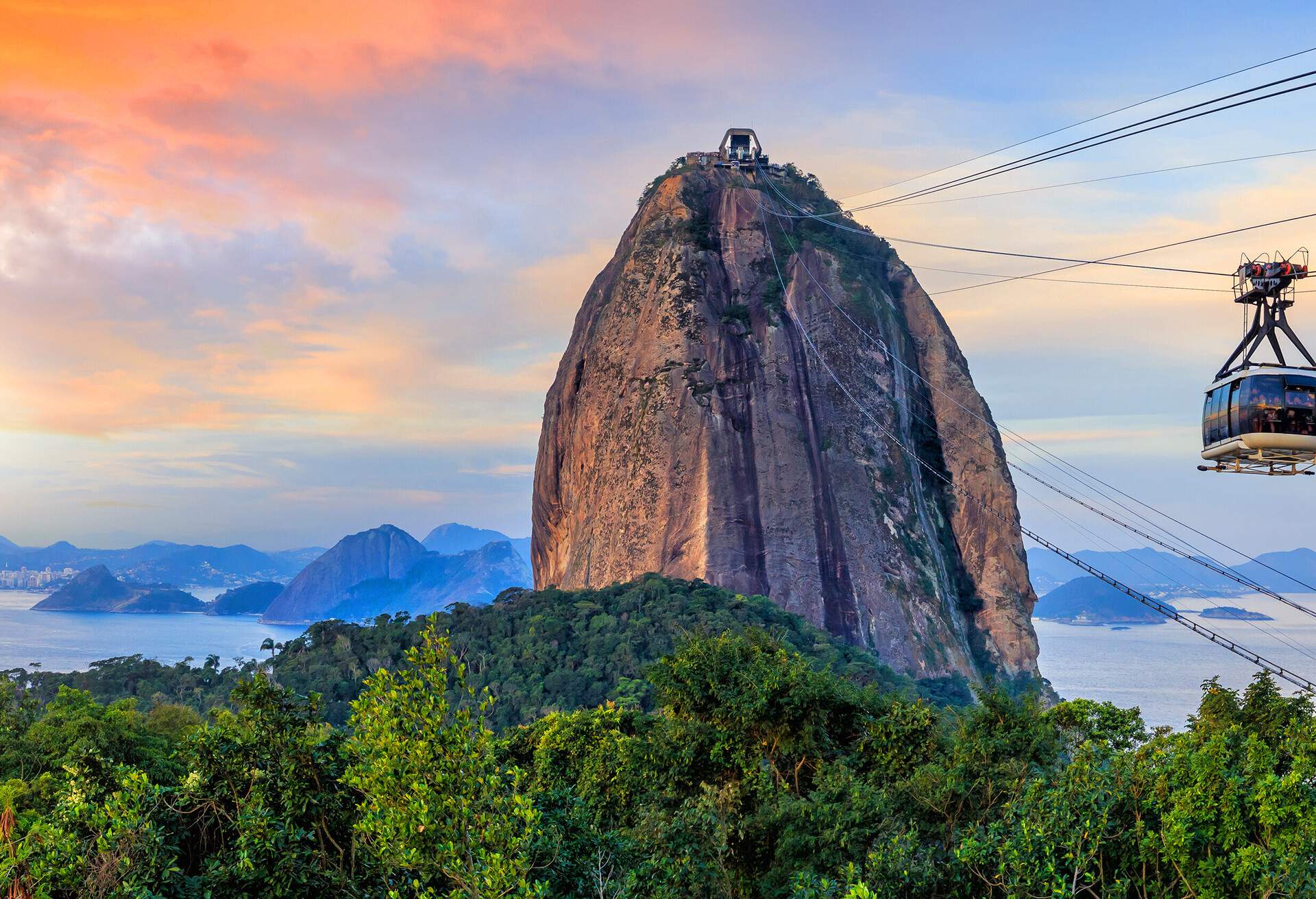 Cable car and  Sugar Loaf mountain in Rio de Janeiro; Shutterstock ID 1032911857